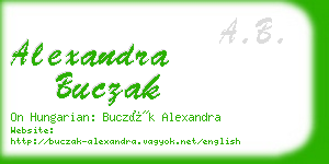 alexandra buczak business card